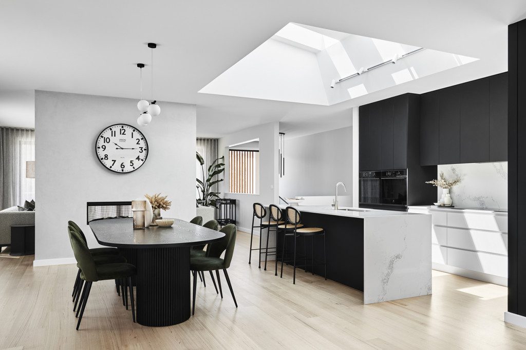 Skylights are a leading 2023 kitchen design trends.
